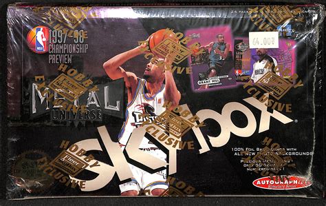 1997-98 skybox metal universe basketball box|97 98 metal universe basketball cards.